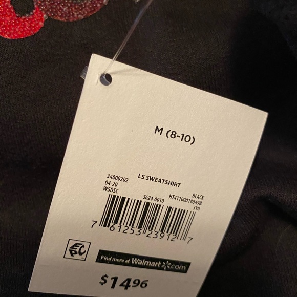 Holiday Time "Here for the Cheer" Size Med Long Sleeve Festive Sweatshirt NWT - Picture 5 of 5